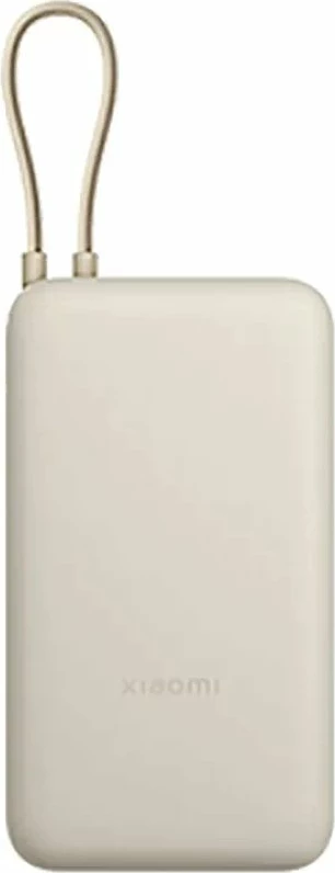 Powerbank Xiaomi PB2030MI 20000mAh 33W, 1x USB-A + 2x USB-C, kabllo USB-C e integrume, krem