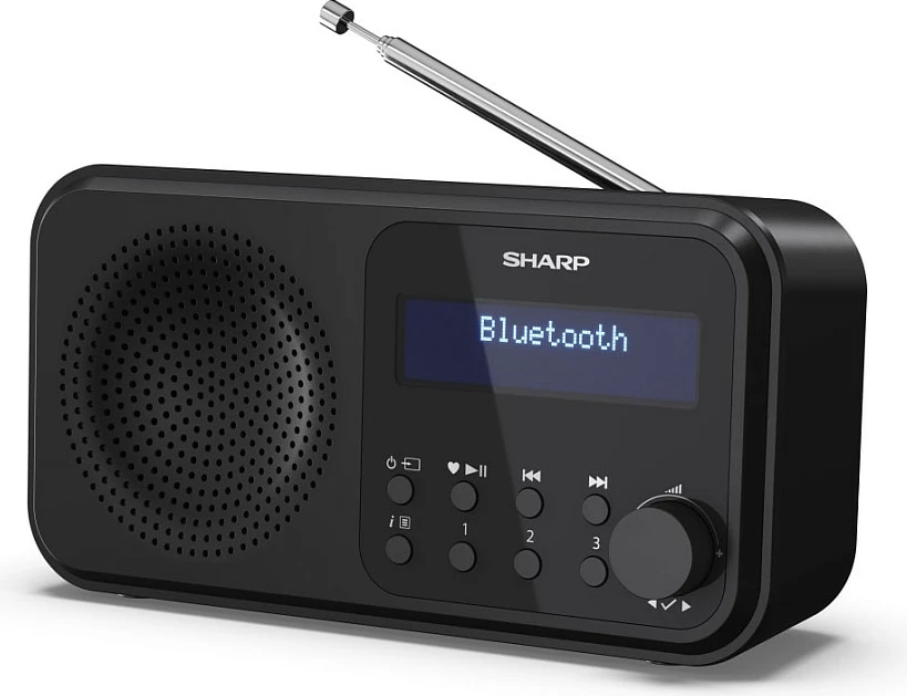 Radio portative Sharp DR-P420, DAB/FM, Bluetooth 5.0, alarm, Midnight Black