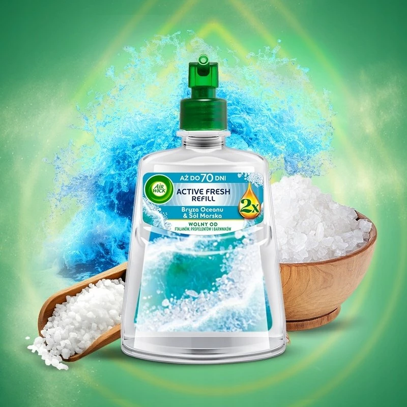 Rimbushje freskues ajri Air Wick Active Fresh Ocean Breeze & Sea Salt 228 ml