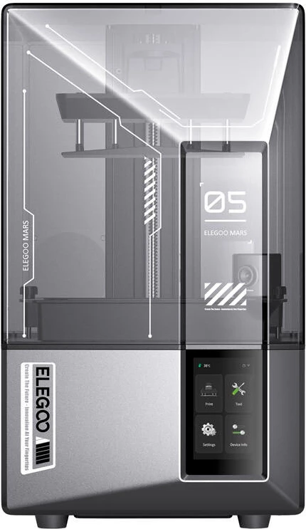 Printer 3D Elegoo Mars 5 Ultra, MSLA, 7" 9K LCD, 150 mm/h, WiFi, Gri
