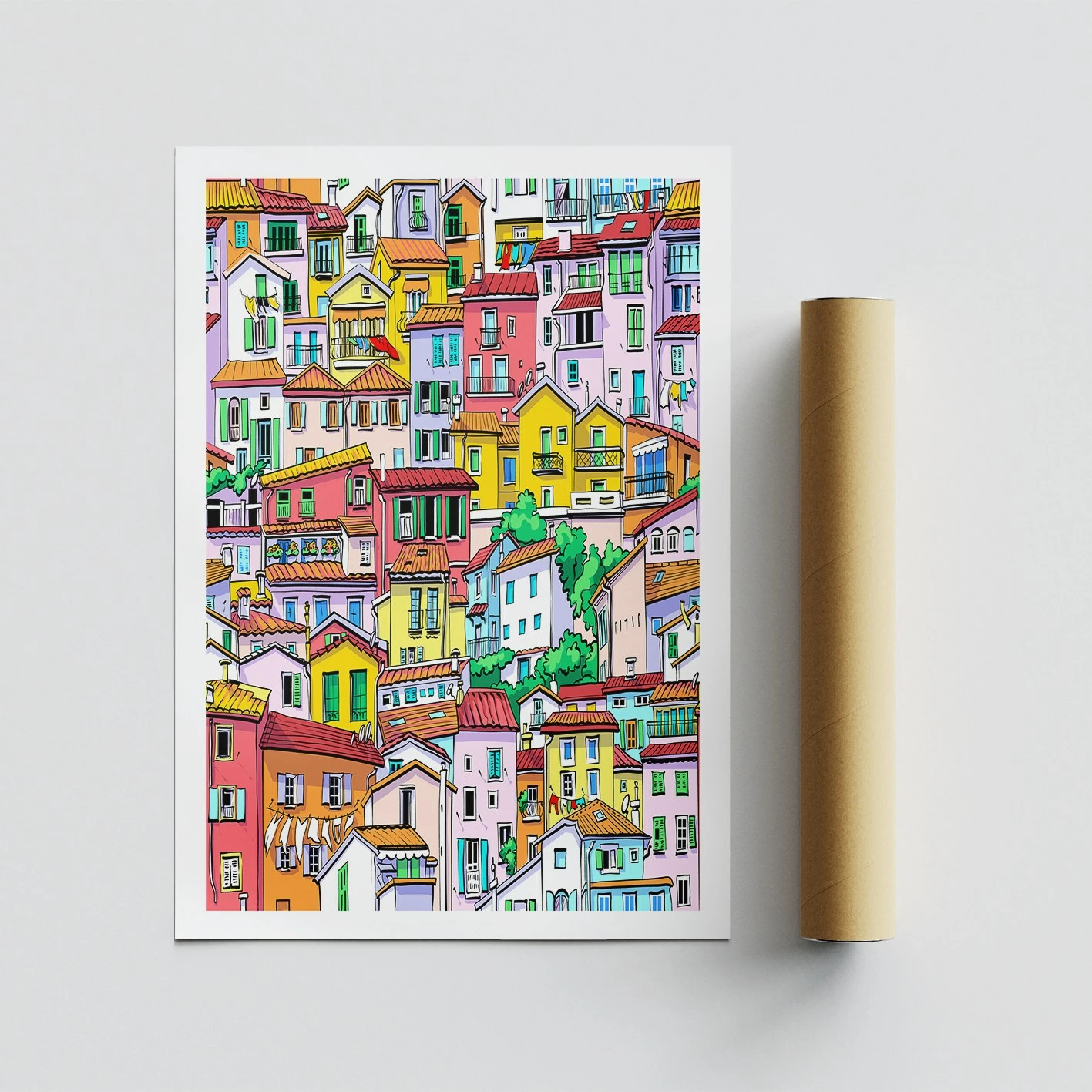 Poster A3 shumëngjyrësh Wallity, 29.7x42cm, pa kornizë