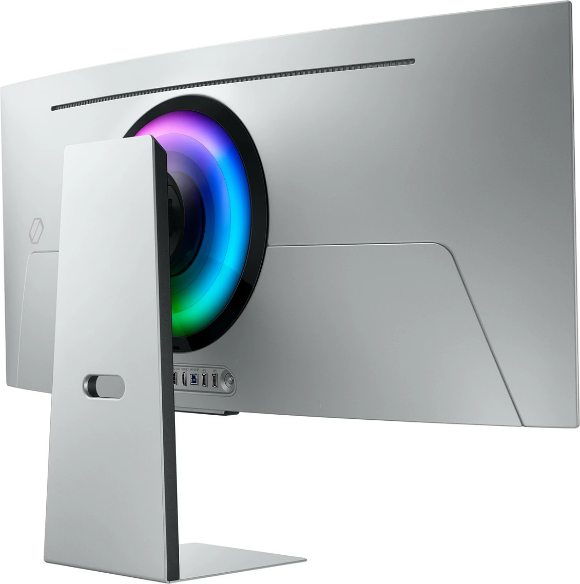 Monitor Samsung G85SD, 34", UltraWide Quad HD, OLED, Silver