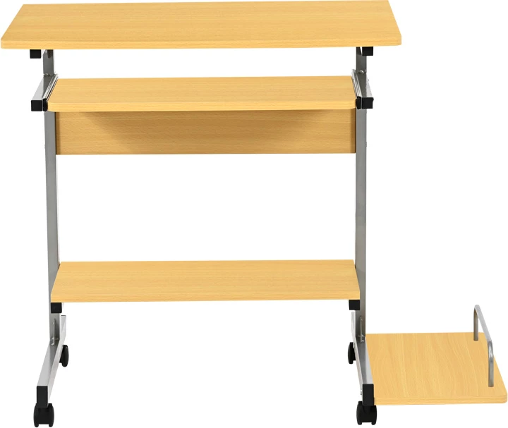 Tavolinë kompjuteri Veronce, ngjyrë natyrale, skelet metalik, 89x47x71cm