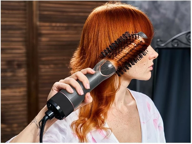 Furçë tharëse flokësh Lafe Sleek & Shine Brush LAFLOK47460, 1200W, e zezë