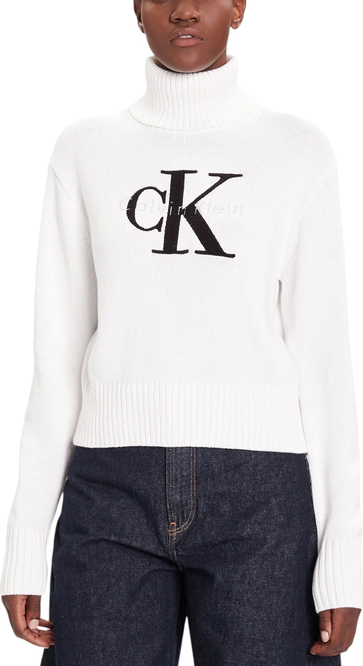 Xhemper për femra Calvin Klein Jeans LV047D354G, e bardhë