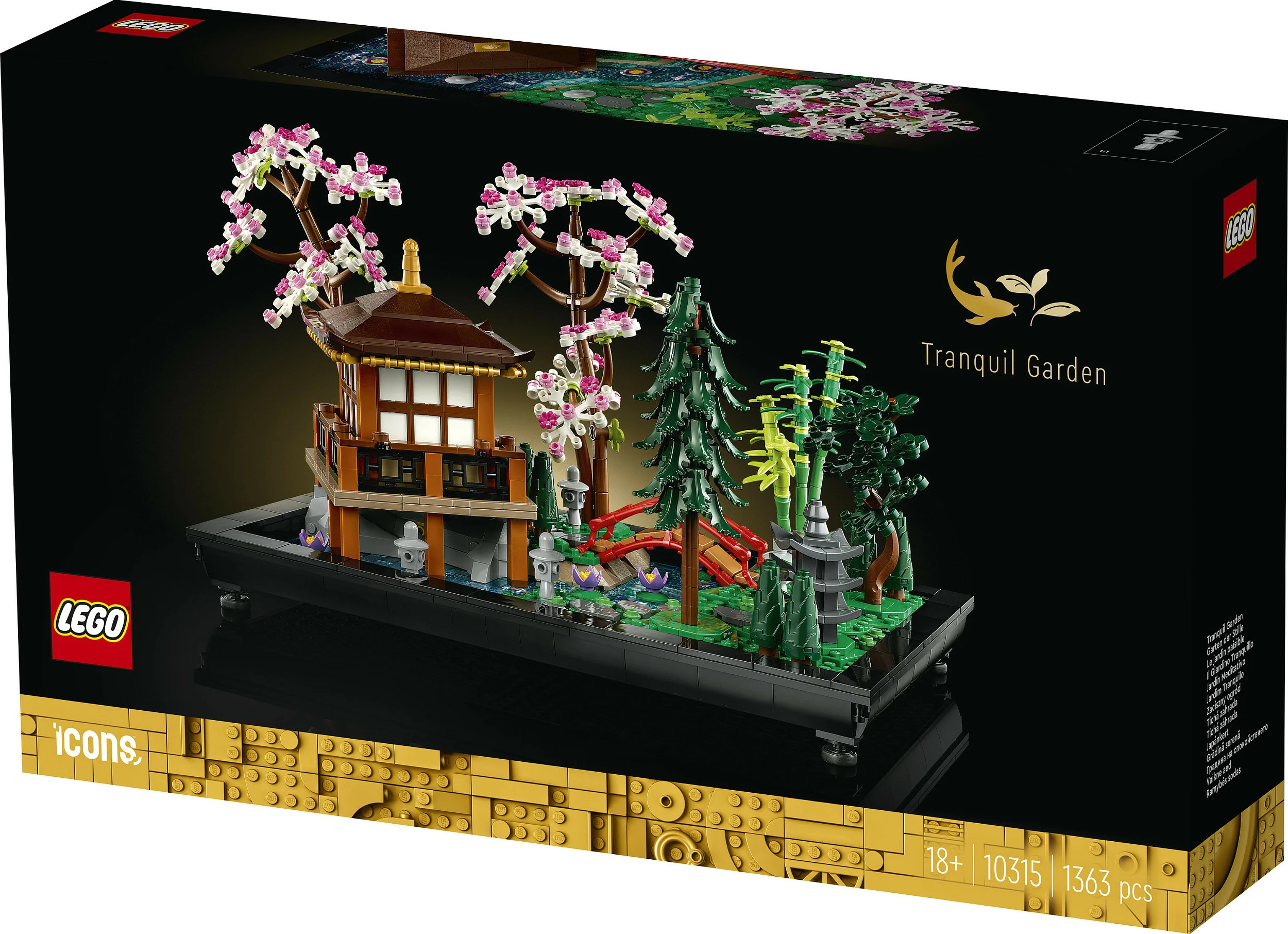 Set ndërtimi LEGO Tranquil Garden, 1363 pjesë, shumëngjyrësh