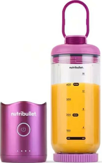 Blender portabil Nutribullet Flex, 590ml, USB-C, fiolet