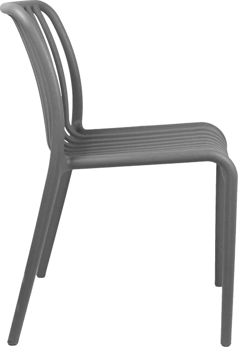 Karrige Zoi pp, ngjyrë antracit, 42x58x79cm