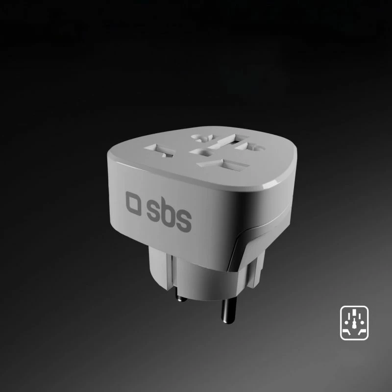 Adapter universal udhëtimi SBS Shucko/EU, i bardhë