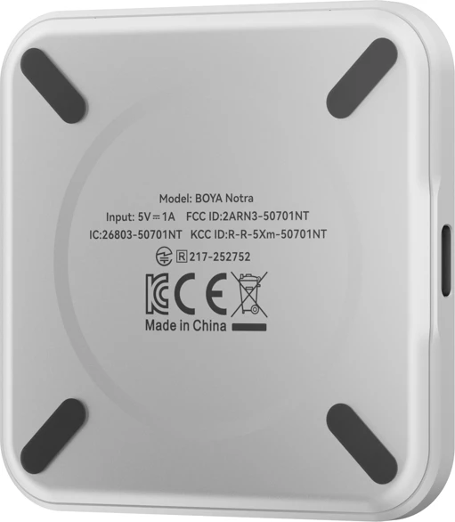 Regjistrues zëri BOYA Notra AI 64GB, USB-C/Bluetooth/Wi‑Fi, 24h, argjendtë