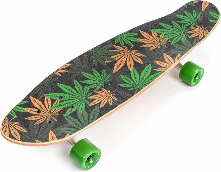 Skateboard për meshkuj dhe fëmijë Meteor, ngjyrë kafe dhe jeshile [Madhësia: Standarde]