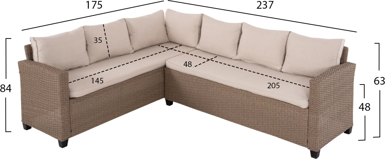 Set ulëse për kopsht Carson FH6078.02, të kafta