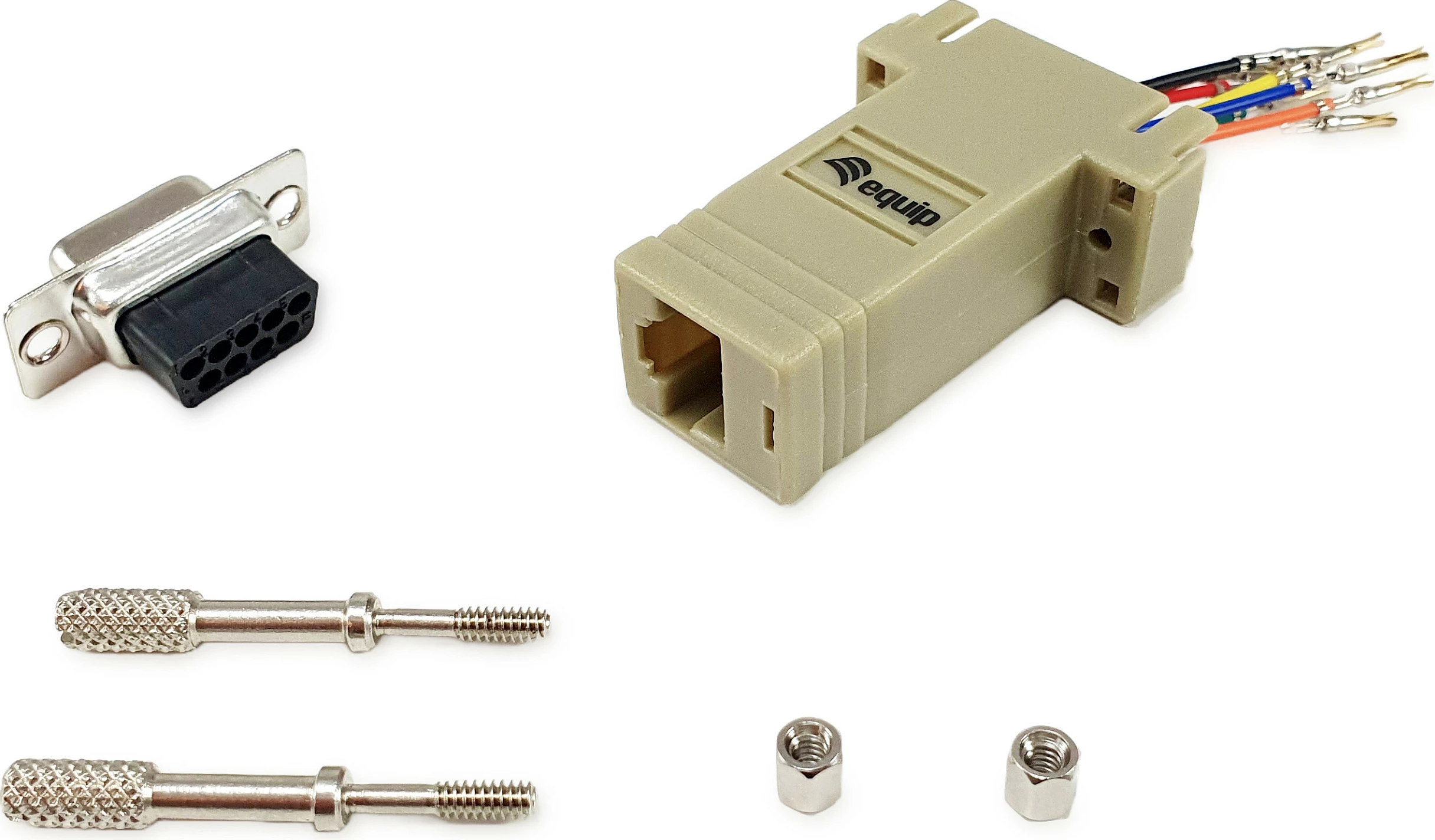 Adapter serial DB9 në RJ45 EQUIP 133388, femër, gri