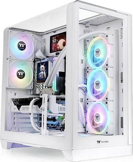 Kasë Thermaltake View 390 TG, Midi Tower ATX/micro ATX/Mini-ITX, Tempered Glass, USB-C, e bardhë