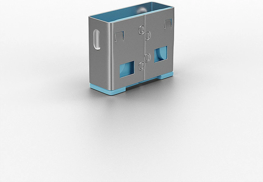 Bllokues porte USB-A Lindy, paketë 10 copë, pa çelës, blu
