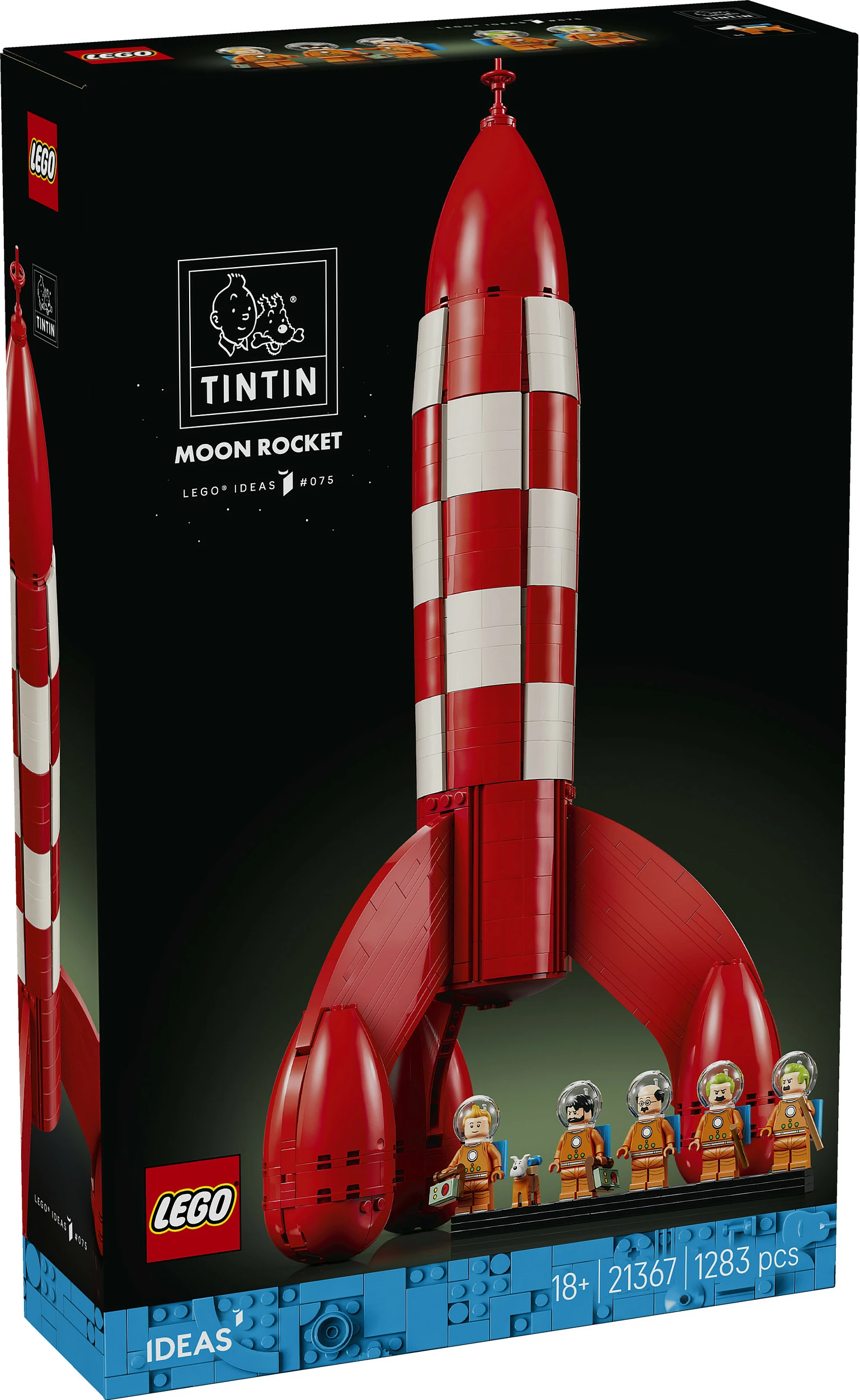 Set ndërtimi LEGO Ideas 21367 Tintin Moon Rocket, 1283 pjesë, 18+, multikolor