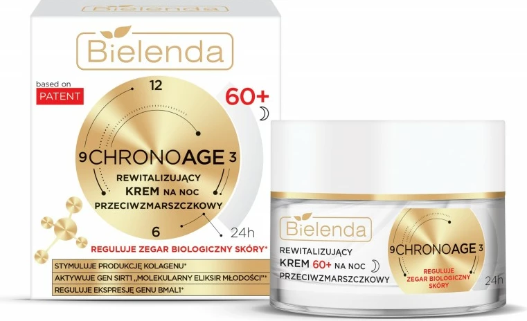 Krem nate anti-rrudhë për femra Bielenda Chrono Age Revitalizing 60+, 50ml