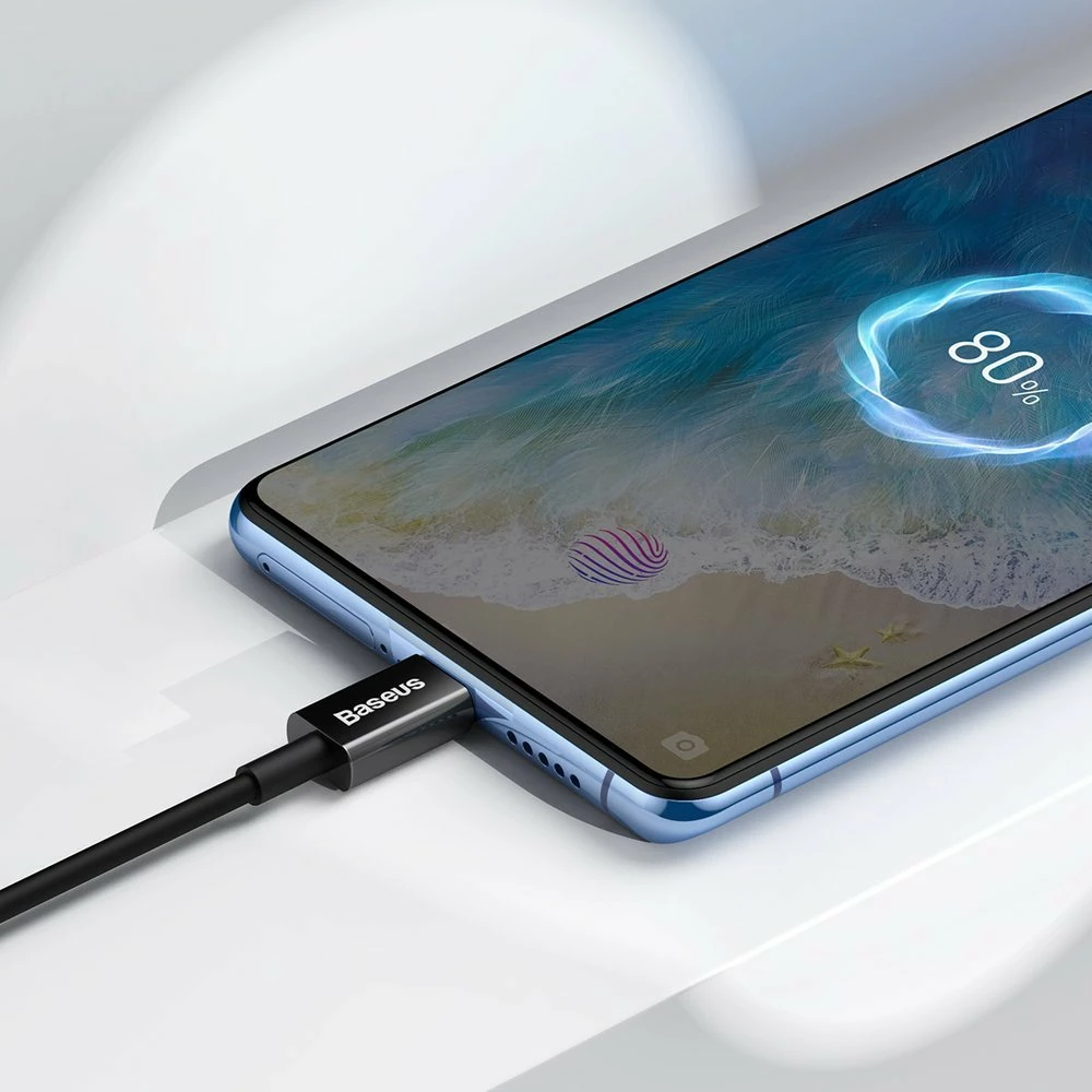 Kabllo Baseus Superior CAMYS-01, USB-A në micro USB, 1m, 2A, e zezë