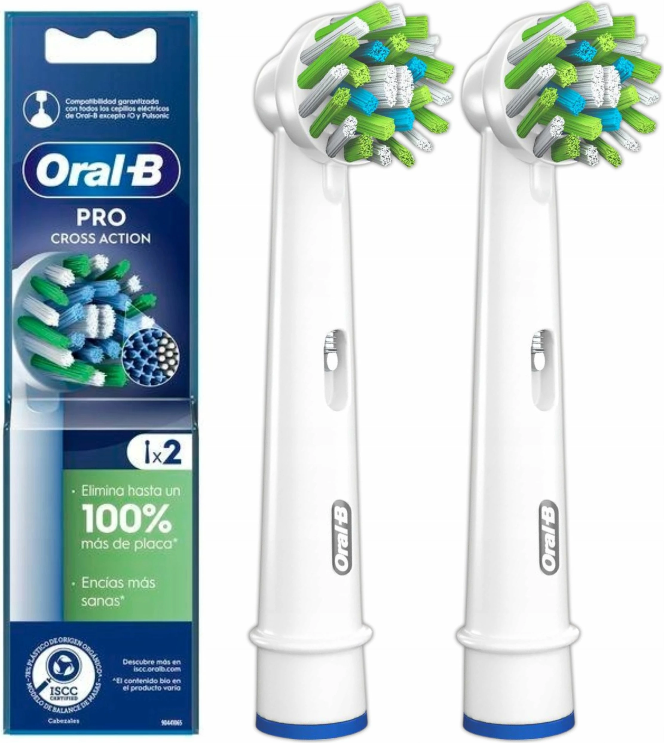 Kokë zëvendësuese për furçë elektrike Oral-B Cross Action EB50, 2 copë, e bardhë
