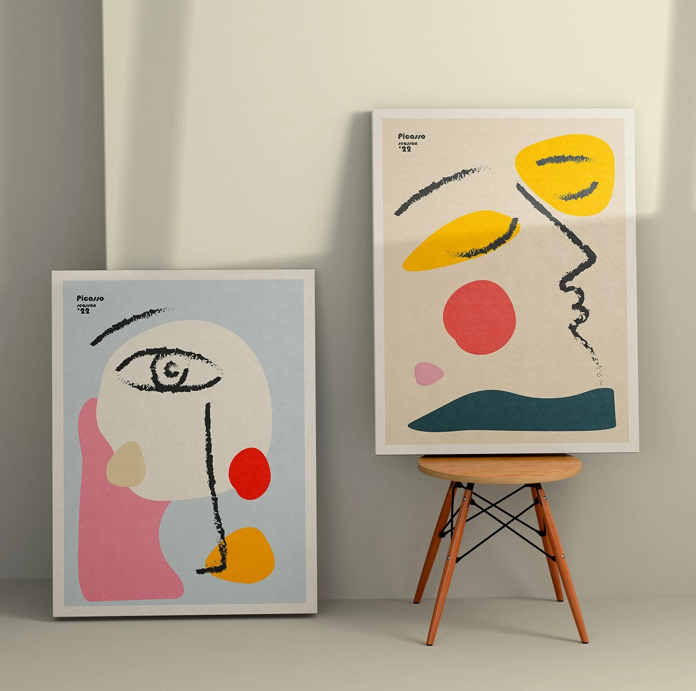Pikturë dekorative në kanavacë (2 copë), Wallity, 2KNV4363, 50x70cm