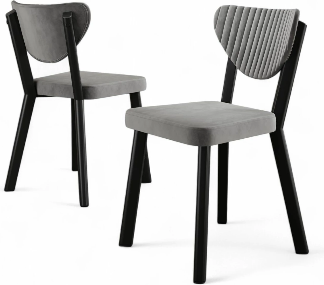 Set karrigash (4 copë) Hanah Home, Arfe, gri, e zezë