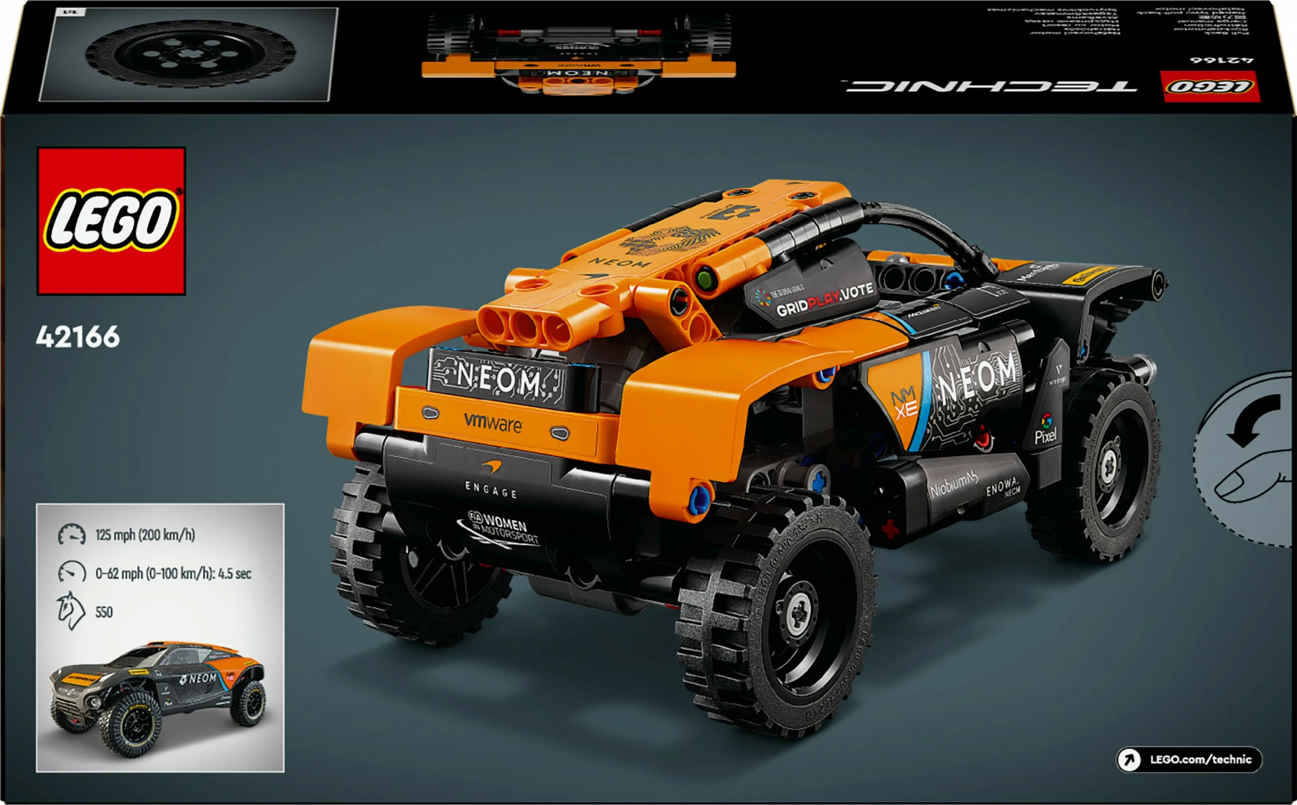 Set ndërtimi LEGO Technic 42166 NEOM McLaren Extreme E Race Car, 252 pjesë, multikolor