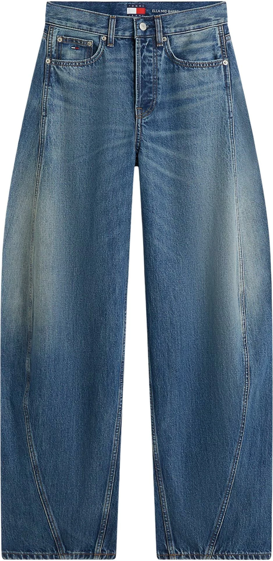 Xhinse për femra Tommy Hilfiger Jeans Ella Mid Barrel DW0DW23098, denim blu [Madhësia: 24/32]