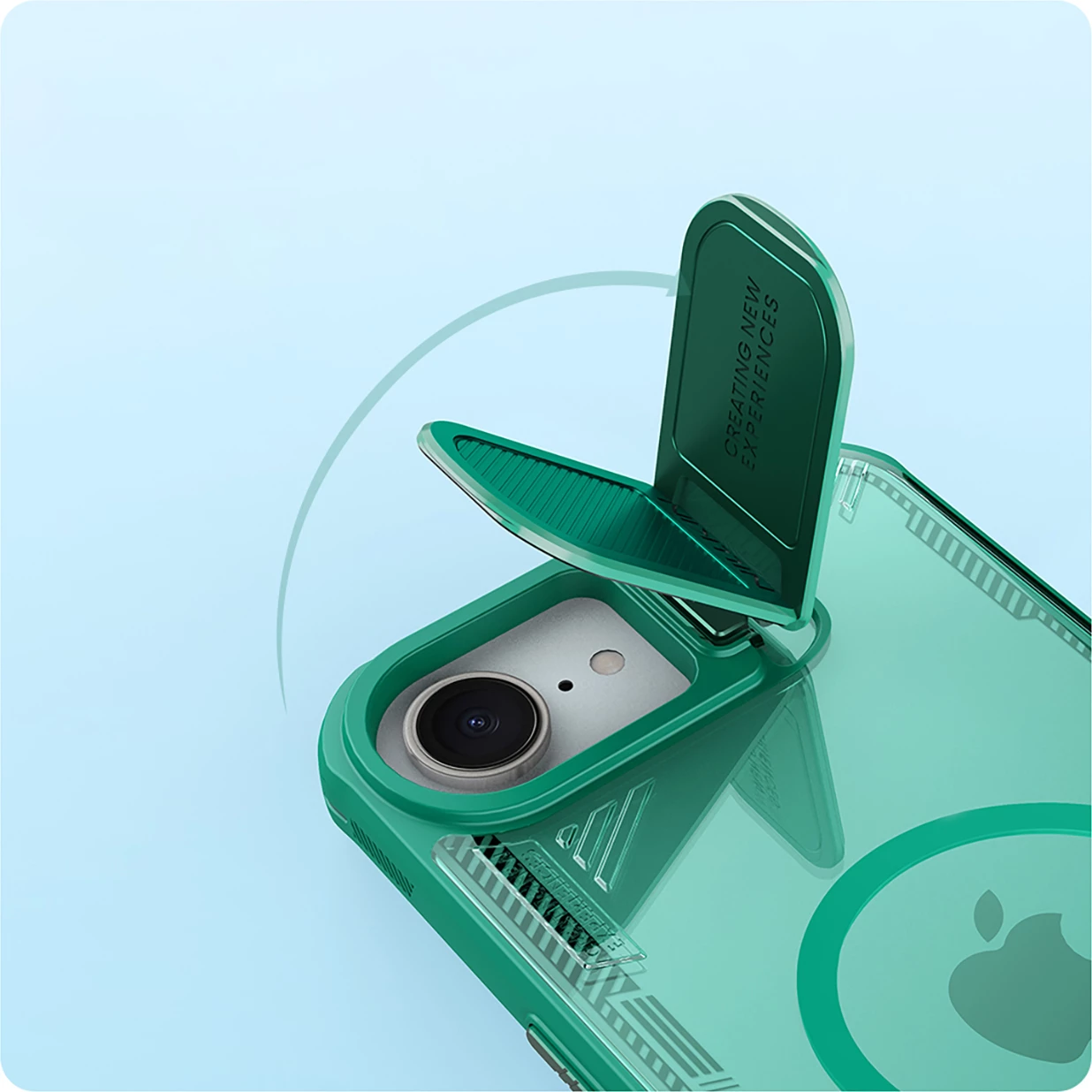 Mbështjellës Nillkin Iceblade Prop Magnetic për iPhone 16e, me kapak kamere dhe mbajtëse, Jeshil