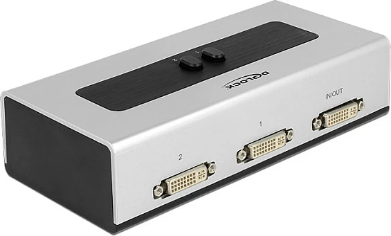 Switch DVI DeLOCK 87664, manual bidireksional, 1920x1200, zi/gri