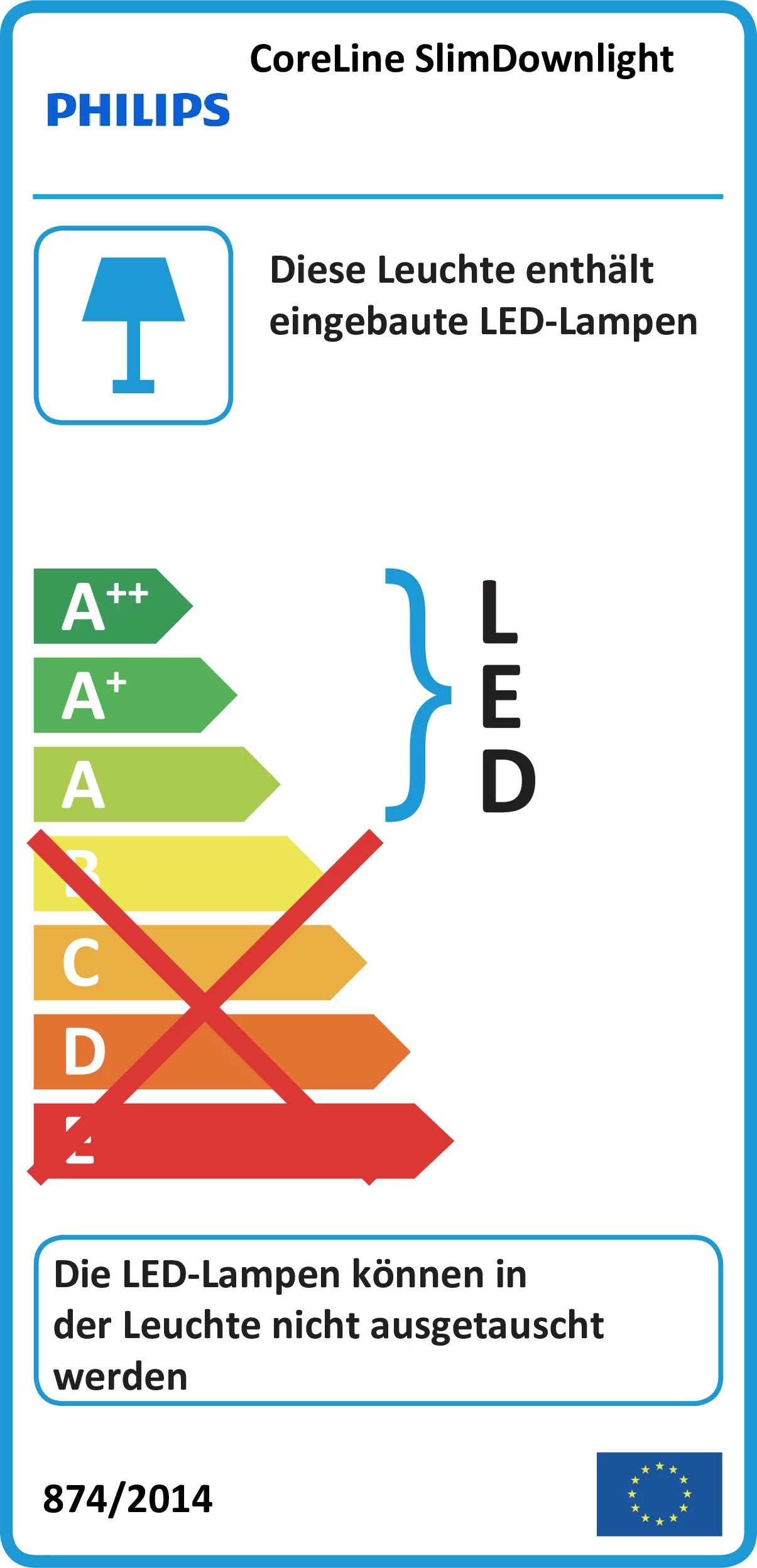 Downlight LED i futur Philips CoreLine DN145B LED20S/840 PSD-E II, 2100 lm, 4000K, i zbehshëm, i bardhë