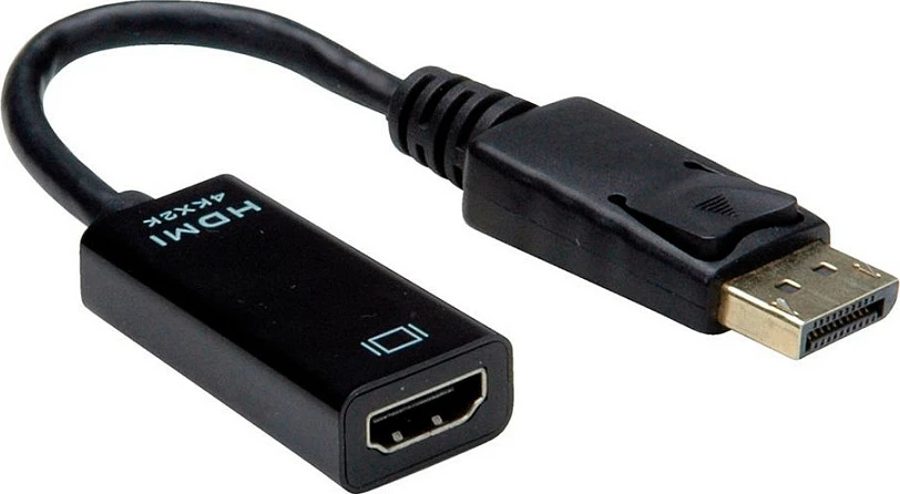 Kabllo adapter VALUE DisplayPort në HDMI 4K, 0.15 m, e zezë