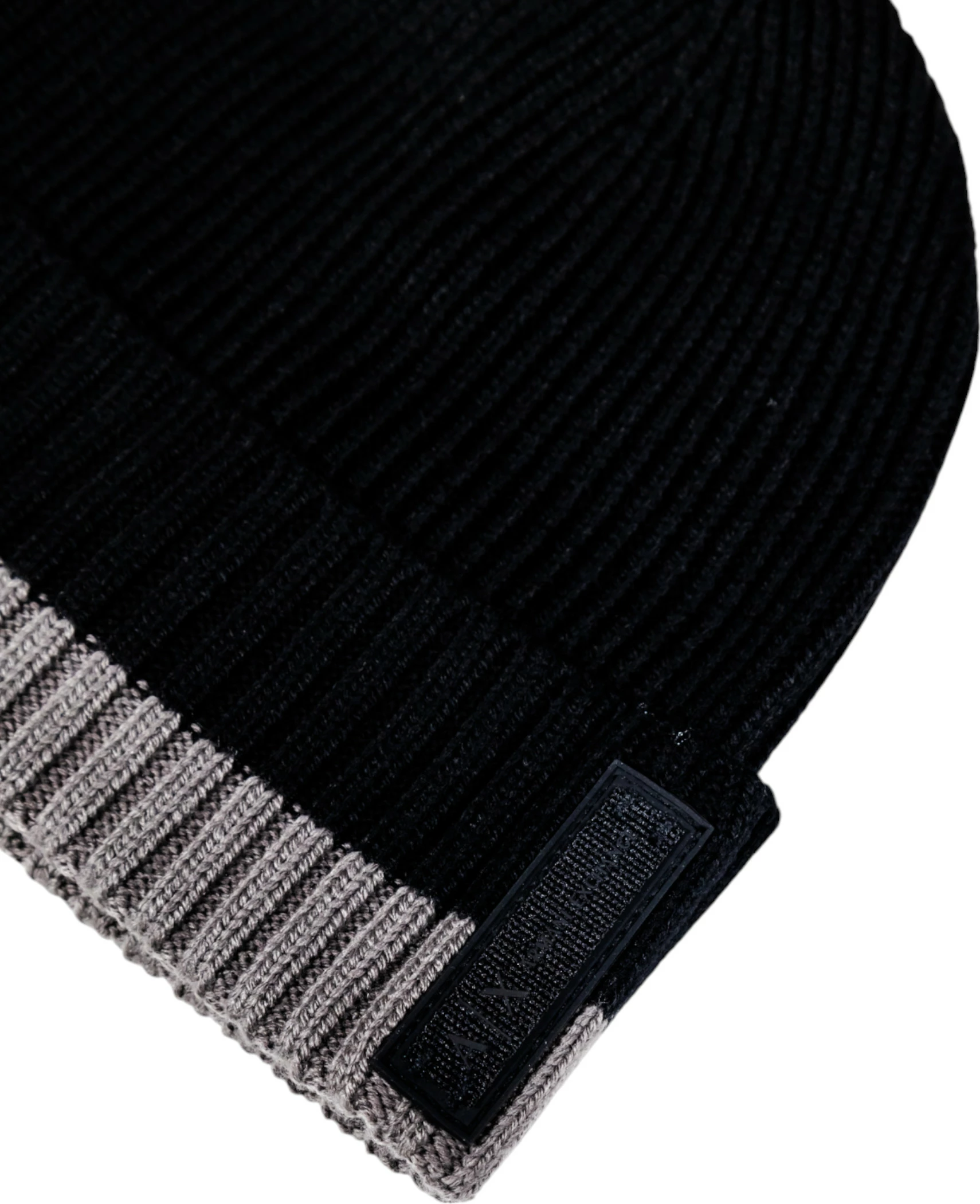 Kapelë beanie për meshkuj Armani Exchange XM001538 AF13776, e zezë-gri