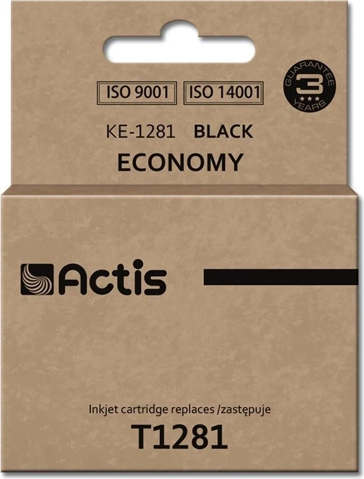 Ngjyrë zëvendësuese Actis KE-1281 për printer Epson T1281,15ml, e zezë