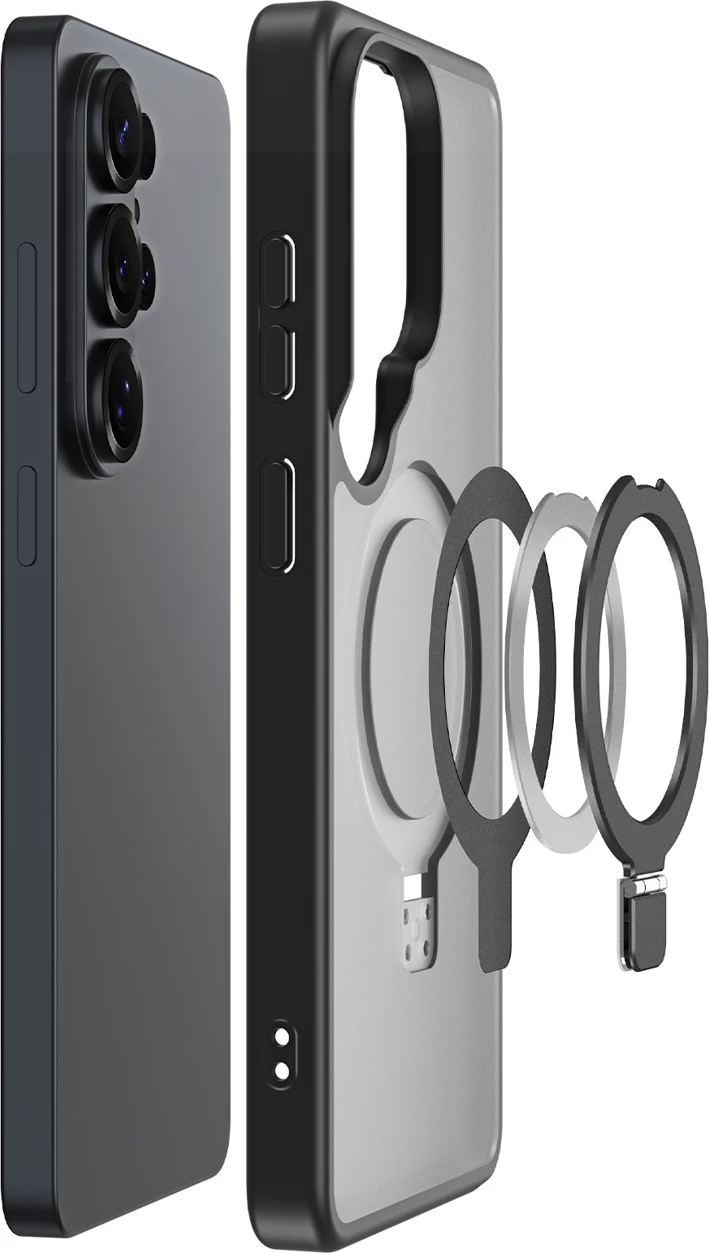 Mbështjellës Dux Ducis Yind për Samsung Galaxy S26 Ultra, MagSafe kompatibil, me stand, i zi