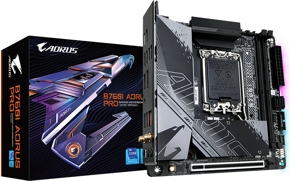 Pllakë amë Gigabyte GA-B760I AORUS PRO, Socket 1700, DDR5, mini ITX