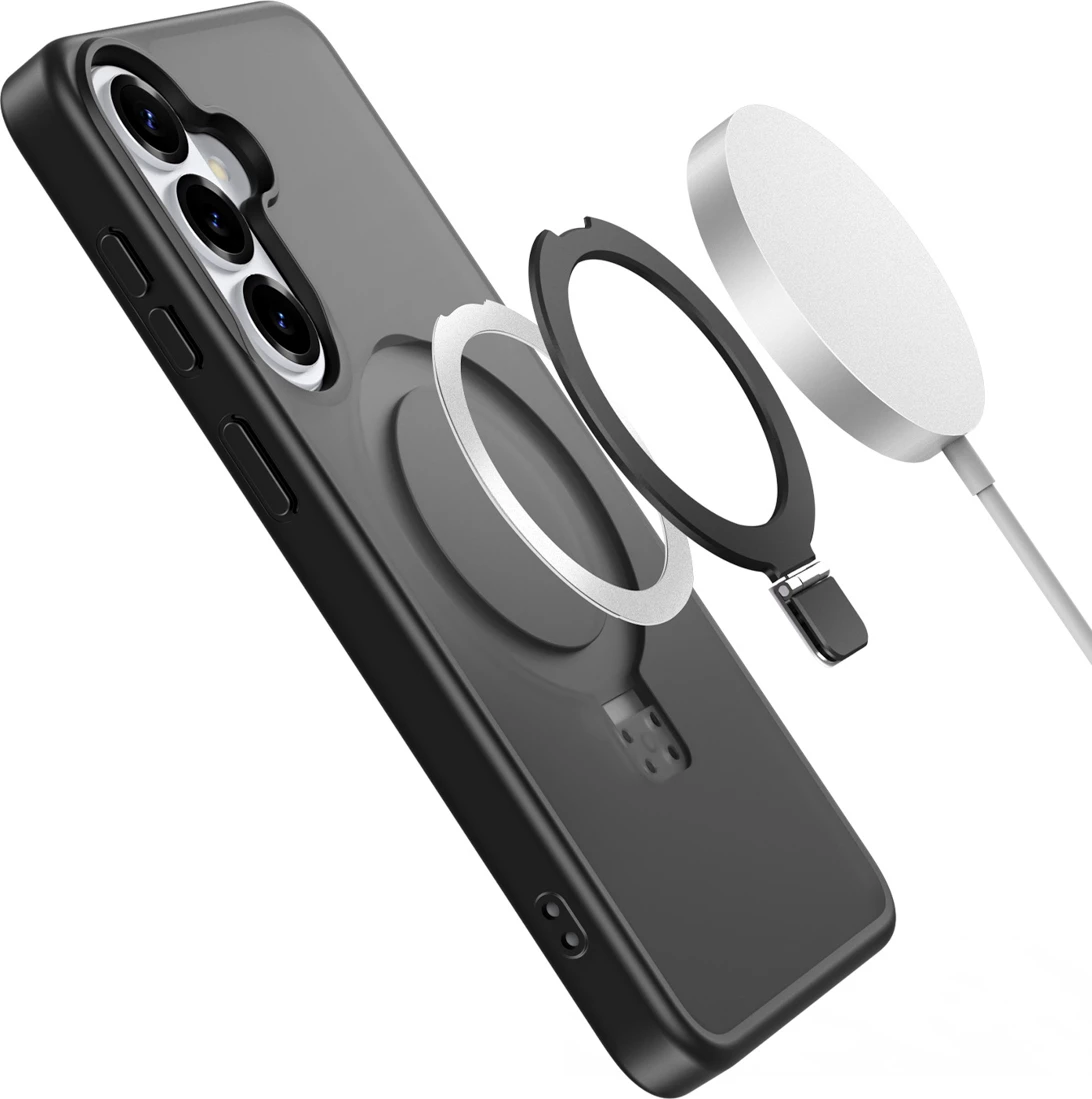 Mbështjellës Dux Ducis Yind për Samsung Galaxy S26+, MagSafe, me stand, i zi