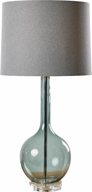 Llambë tavoline MAYVEN, kristal transparent, blu, liri argjendi, gri, 36x36x71cm