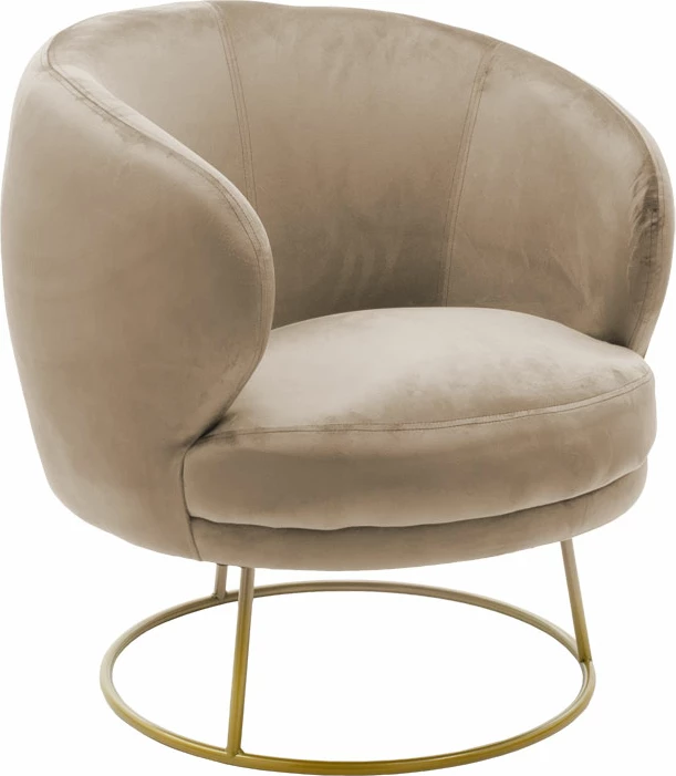 Karrige Rony kadife bezhë 78x75x82cm