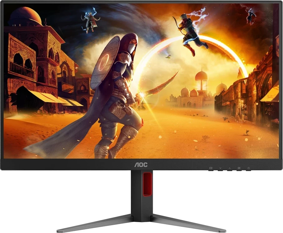 Monitor gaming AOC 27G4HA, 27", Full HD, 200Hz, LED, i zi me të kuqe