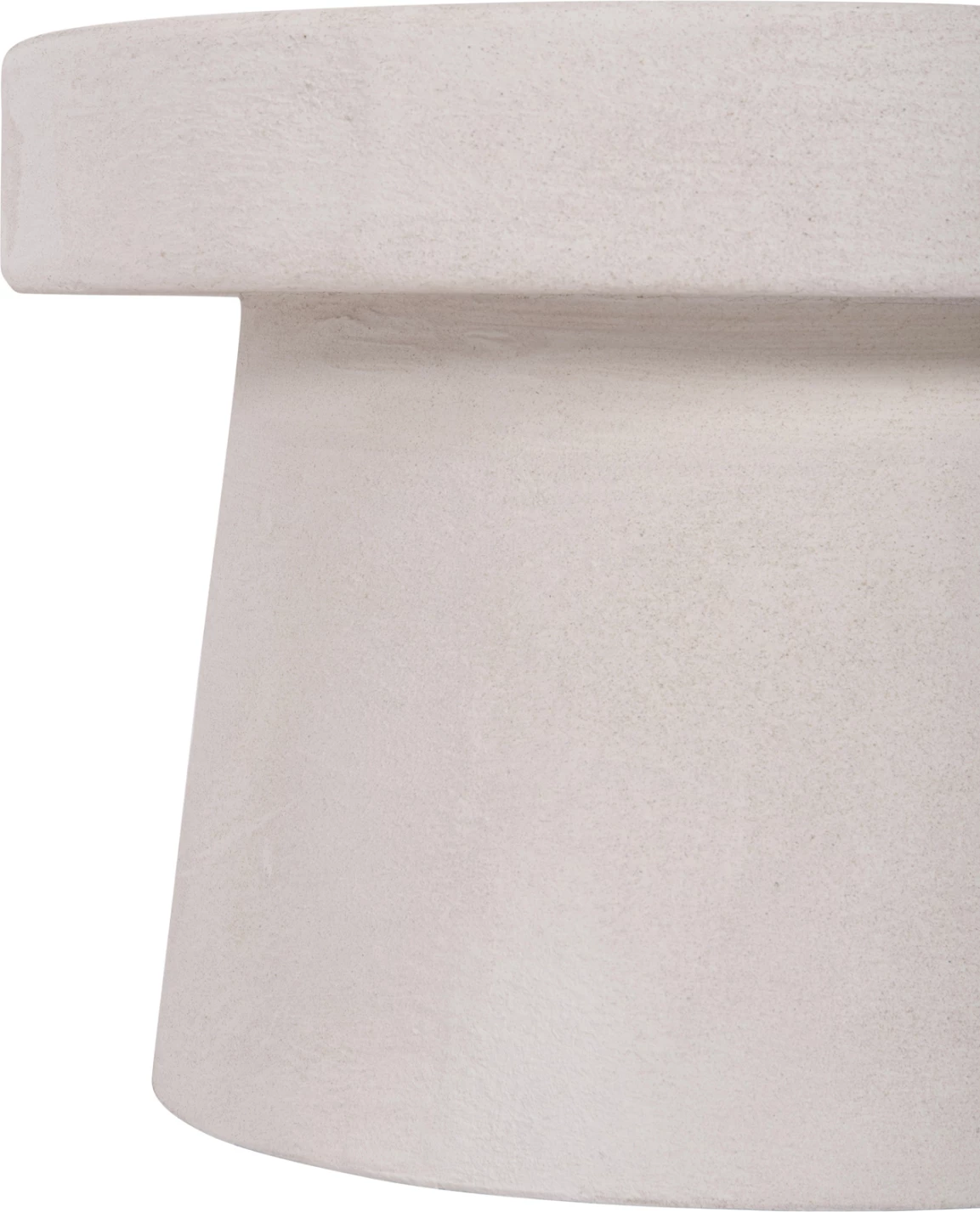 Tavolinë kafeje e rrumbullakët seri Santorini FH18051 MDF ngjyrë off-white Φ60x42.5Hcm.