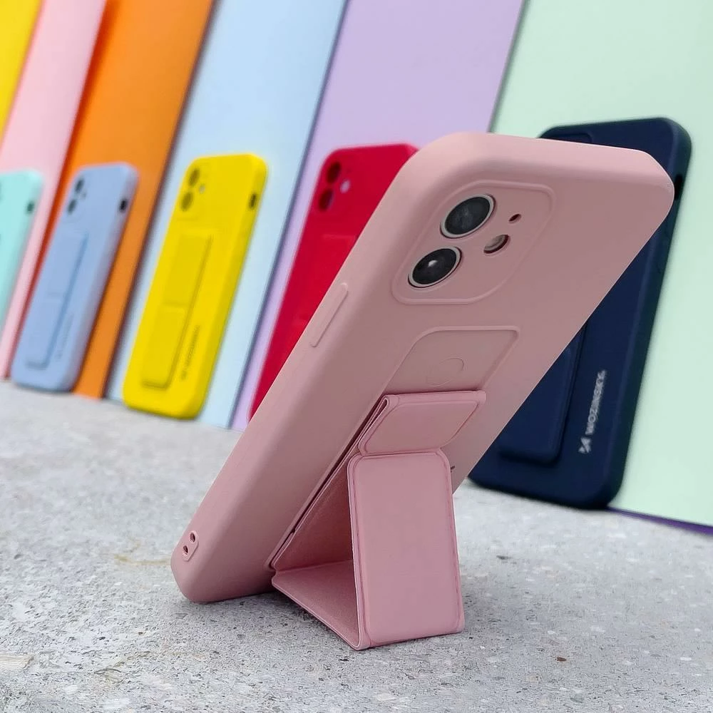 Mbështjellës Wozinsky Kickstand Case për iPhone 12 mini, silikon, e verdhë