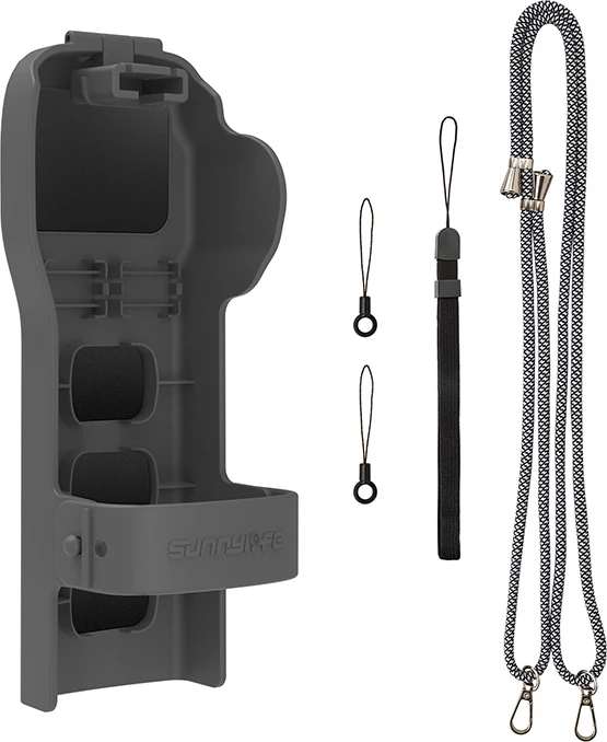 Mbështjellës Sunnylife për Osmo Pocket 3, OP3-K990-GY, me rrip dhe litar, Gri