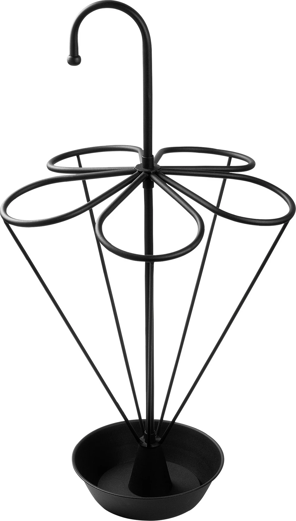 Stendë për ombrella, metal i zi, Evila Originals, 40x40x76cm