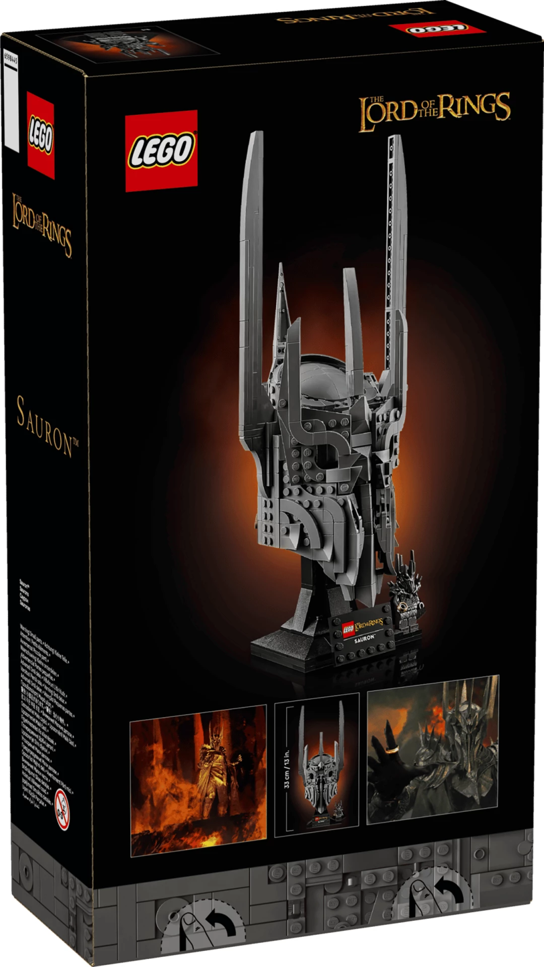 Set ndërtimi LEGO Icons The Lord of the Rings Helmeta e Sauron-it 538 copë #11373, 18+, me 1 minifigurë
