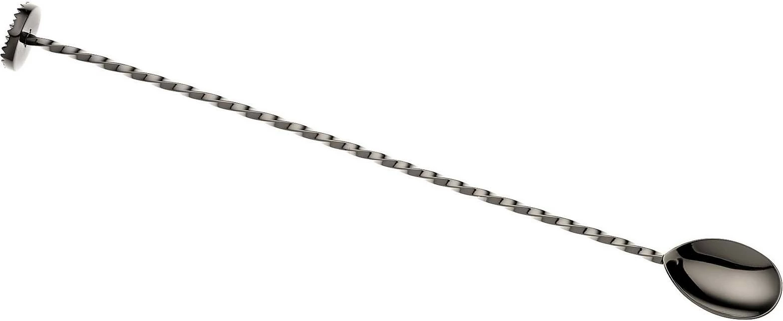 Lugë koktejesh me muddler, BarFly, 300 mm, inox 18/8, e zezë