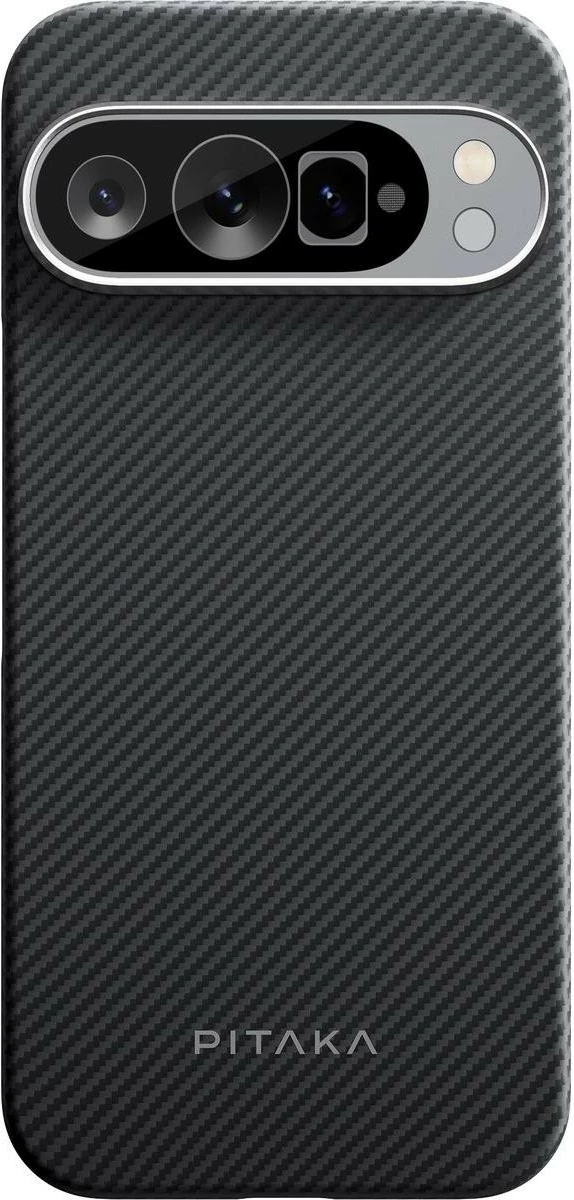 Mbështjellës Pitaka MagEZ Case 5 për Google Pixel 9 Pro XL, aramid 600D, MagSafe, ultra i hollë, e zezë/gri 5