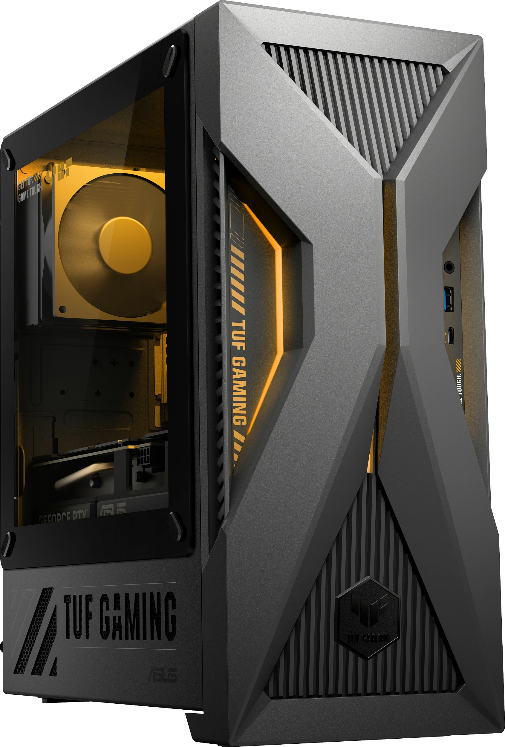 Kompjuter desktop ASUS TUF T500 T500MV-07240H242W, Core 7 240H, 32GB RAM Memorje, 1TB SSD, GeForce RTX 5060 Ti, Windows 11 Home, i zi/gri