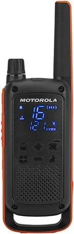 Radio komunikimi Motorola Talkabout T82, 16 kanale, 10000m, LED, Micro-USB, zi/portokalli