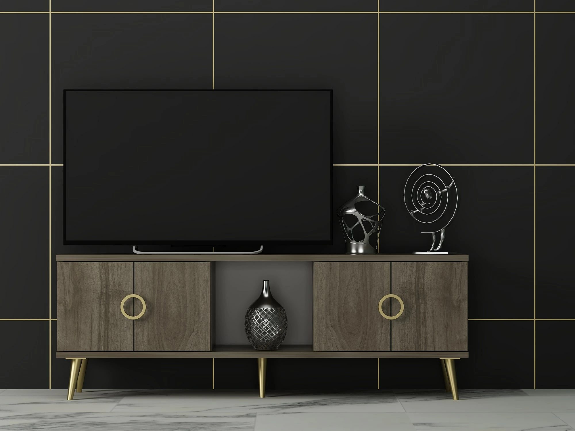 Komodë TV Hanah Home, ngjyrë arre, Cey