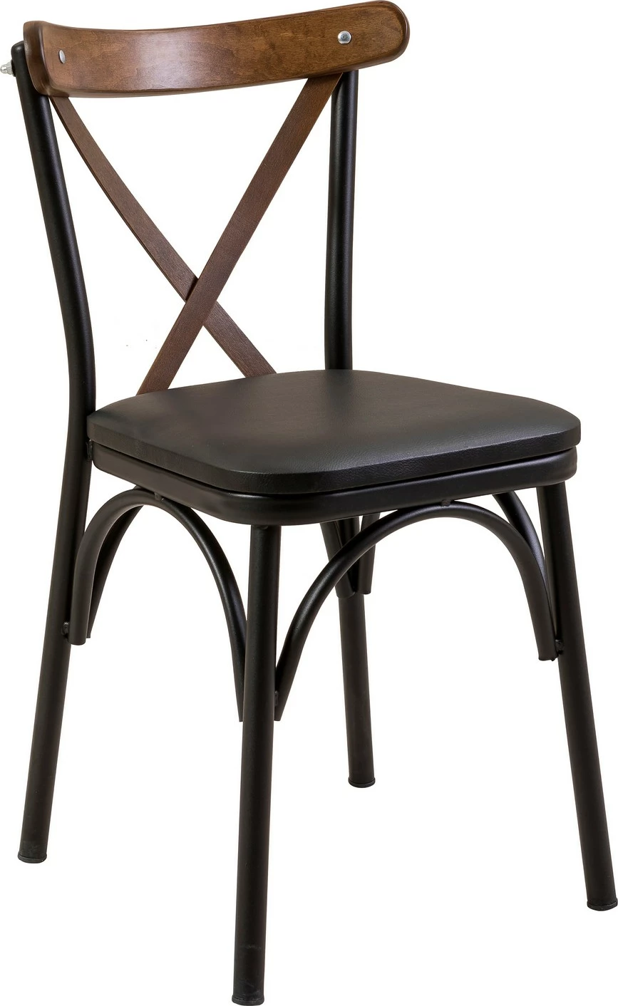Tavolinë me karrige, set 5 pjesësh, zgjatës, ngjyrë e zezë, Hanah Home Oliver Açl.Barok-Black